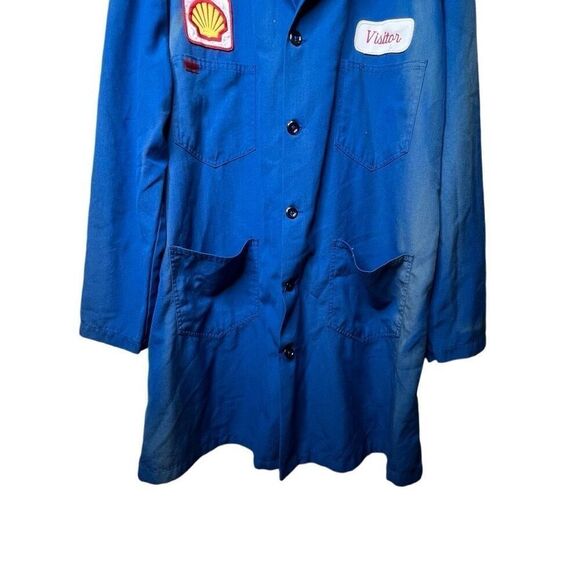 American Vintage 80s Sun Faded Shell Gas Station Lab Coat XXL - Picture 5 of 7